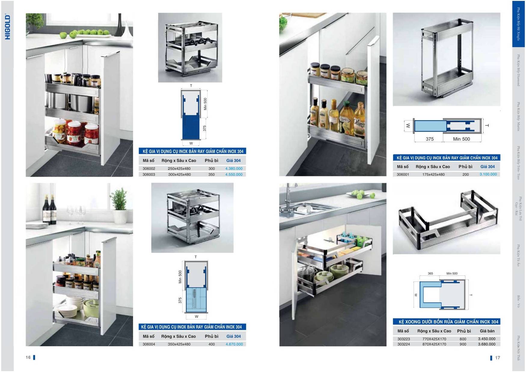 Catalogue và Bảng giá Phụ kiện bếp HIGOLD T6 2024 /Page 8